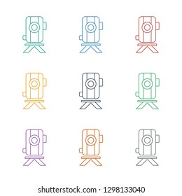 level equipment icon white background. Editable line level equipment icon from architecture. Trendy level equipment icon for web and mobile.