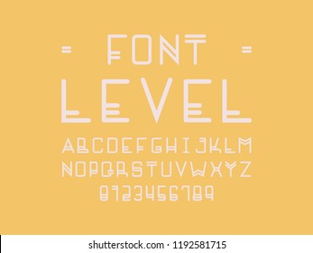 Level Font Vector Alphabet Letters Numbers Stock Vector (Royalty Free ...