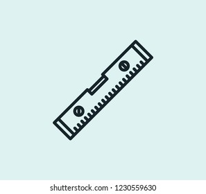 Level gauge icon line isolated on clean background. Level gauge icon concept drawing icon line in modern style. Vector illustration for your web mobile logo app UI design.