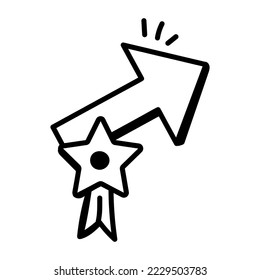 Level up hand drawn icon download 