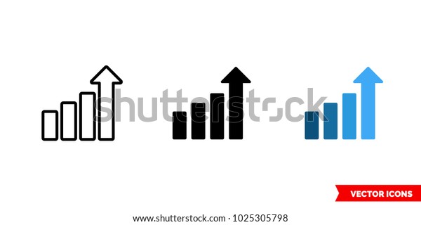 Level icon of 3 types: color, black and\
white, outline. Isolated vector sign\
symbol.