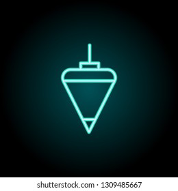 level icon. Elements of construction in neon style icons. Simple icon for websites, web design, mobile app, info graphics