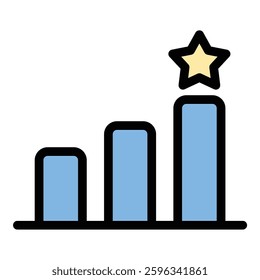 Level up icon in flat line style representing progress achievement and skill enhancement ideal for gaming personal growth and success concepts.