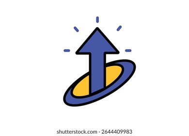 Grade gráfica de Ícone de Nível Acima