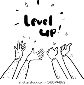 Level Up Icon Hand Drawn