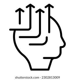 Level up icon outline vector. Stress reduction. Health massage