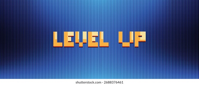 Level Up logo with modern abstract gradient art poster for graphic design, branding, web background and creative covers.