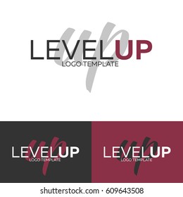 Level Up Logo. Vector Logo Template. Logotype Concept