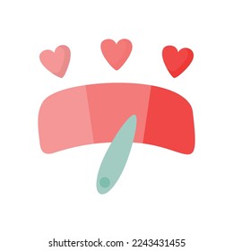 Level of love. Element for greeting cards, posters, stickers and seasonal design.