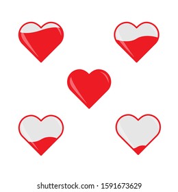 
Level love in heart concepts element infographic for Valentine's day