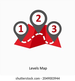 Level Map or Location Icon or Concept