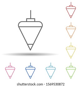 Level in multi color style icon. Simple thin line, outline vector of construction icons for ui and ux, website or mobile application