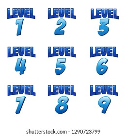 Level Up Number Set Blue