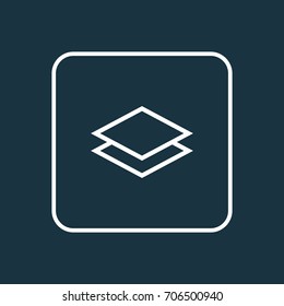 Level Outline Symbol. Premium Quality Isolated Layer Element In Trendy Style.