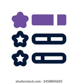 level rating icon. vector dual tone icon for your website, mobile, presentation, and logo design.