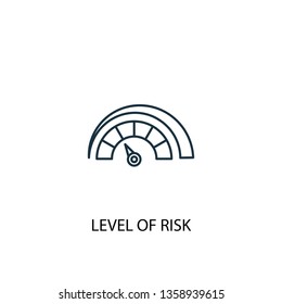 Level of Risk concept line icon. Simple element illustration. Level of Risk concept outline symbol design. Can be used for web and mobile UI/UX