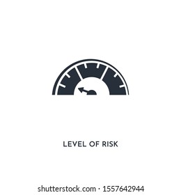 level of risk icon. simple element illustration. isolated trendy filled level of risk icon on white background. can be used for web, mobile, ui.