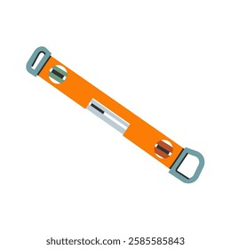 Level ruler for construction work. Ttendy vector illustration.