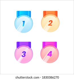 Level Up screen template, Collection icon design for game, ui, banner, design for app, interface, game development. A set of game level.