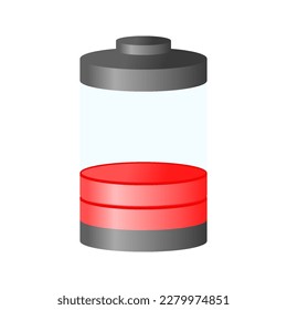 level set battery icon design. realistic battery element design