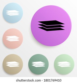 level sheets badge color set. Simple glyph, flat vector of web icons for ui and ux, website or mobile application