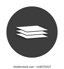 level sheets icon in Badge style with shadow 