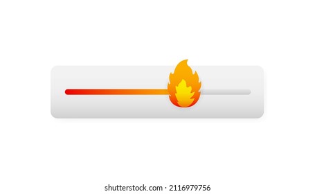 Level slider in flat style on white background. Flat vector. Arrow icon. Vector color icon