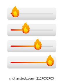 Level slider in flat style on white background. Flat vector. Arrow icon. Vector color icon