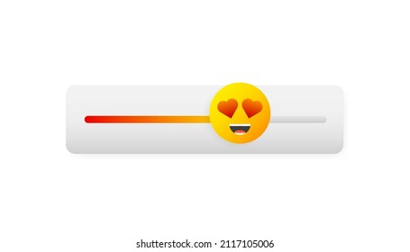 Level slider in flat style on white background. Flat vector. Arrow icon. Vector color icon