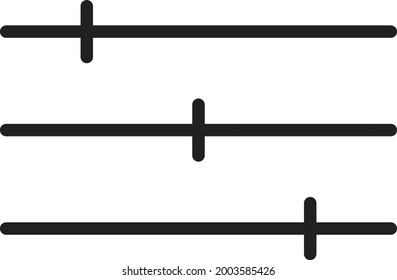Level Slider icon vector image. Can also be used for Miscellaneous Objects. Suitable for mobile apps, web apps and print media.