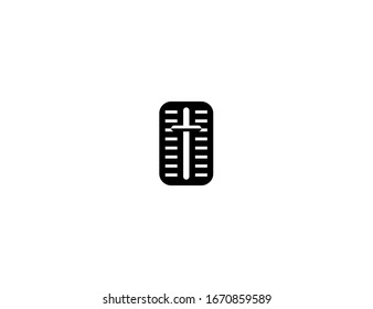 Level slider vector flat icon. Isolated volume, sound effect slider illustration 