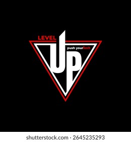 level up slogan typography, tee shirt graphics, vectors
