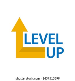 Level up stock logo vector. Abstract house logo. Vector Illustration on white background