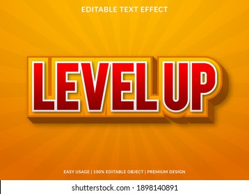 level text effect with 3d bold style use for game headline and business logo