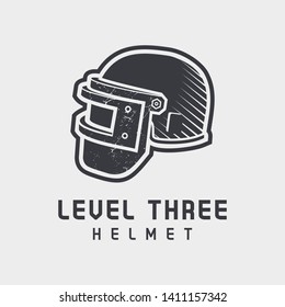level three helmet logo vector