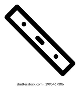Level Tool in Carpentry in Outline Icon