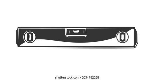 Level Tool Close Up Isolated On White Background. Vector Illustration