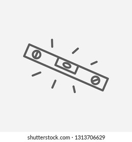 Level tool icon line symbol. Isolated vector illustration of  icon sign concept for your web site mobile app logo UI design.