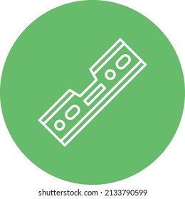 Imagen vectorial de icono de círculo de línea de herramienta de nivel. También se puede usar para aplicaciones web, aplicaciones móviles y medios impresos.