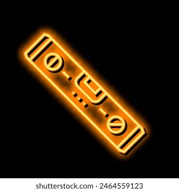 Level Tool Repair Neon Light Sign Vektorgrafik. Level Tool Repair Illustration