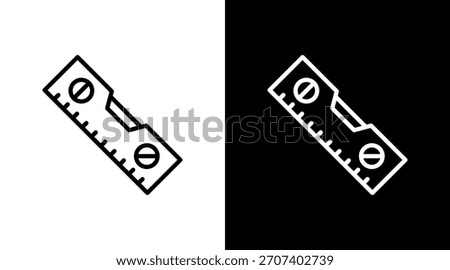 Level Tool White Icon Set Design
