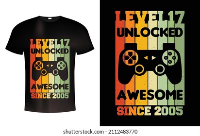 Level T-Shirt Design Gamming T-shirt Joistick T-Shirt