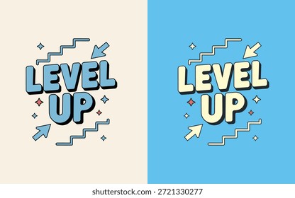Typografie-Design für Arbeit und professionelles Karrierewachstum Motivation und Druck