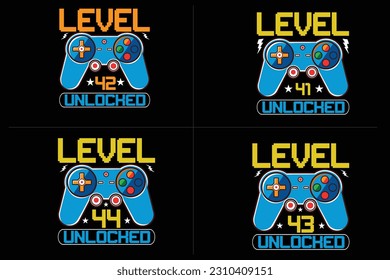  level  unlocked gaming  t shirt, gaming quotes t shirt, Gamer t-shirt Design
