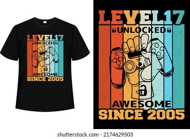 level unlocked gaming t-shirt design