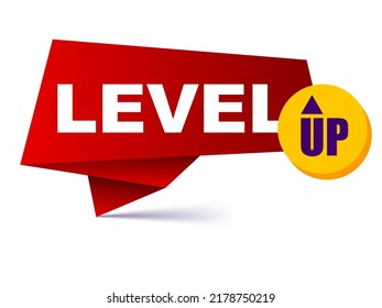 Level up. Creative design of level up symbol. Modern Level Up Typography Logo design inspiration. Flat and minimal logo design