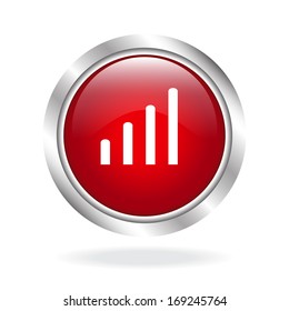 Level Volume Icon red glossy