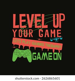 level up your game -GAME ON vector illustration