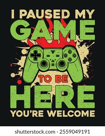 Level up your style with this bold gaming-themed t-shirt! Featuring eye-catching graphics and iconic gamer vibes, it's perfect for every player ready to dominate in style—on and off the screen!