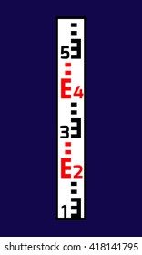 Leveling rod, geodesy logo